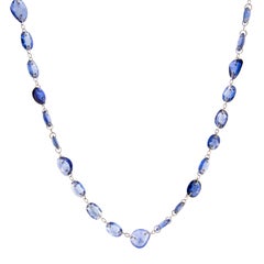 Blue Sapphire Link Necklaces