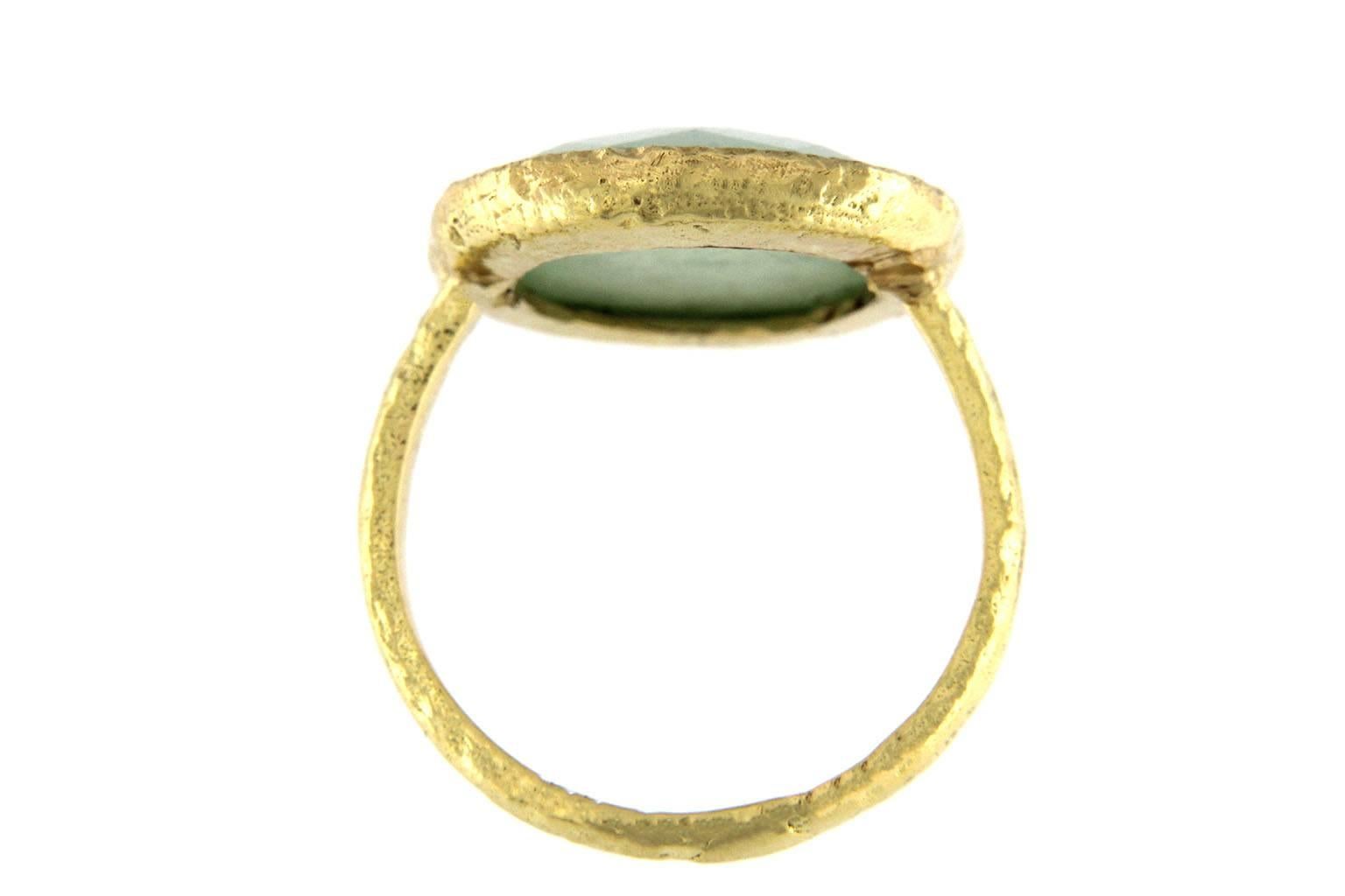 Women's Jona Chrysoprase Quartz 18k Yellow Gold Ring