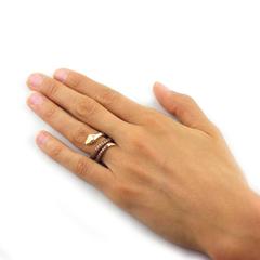 Jona Silver Gold Coil Snake Ring
