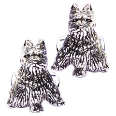 Gemelli Alex Jona in argento Sterling Zwergschnauzer Miniature Dog