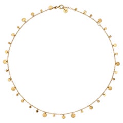 Alex Jona Multi Coin 18 Karat Yellow Gold Chain Necklace