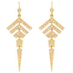 Lauren Harper Collection .80 Carats Diamonds Gold Earrings