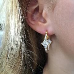 1.72 Carat Diamonds and Gold Hoops by Lauren Harper