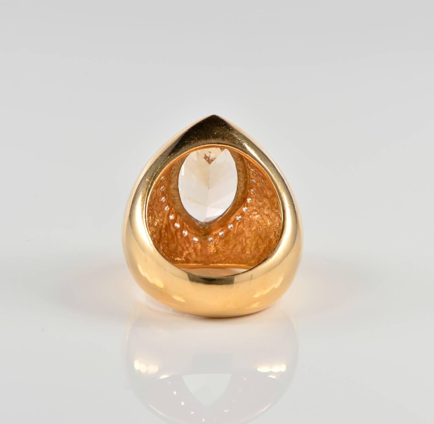 Fine Imperial Topaz and Diamond Ring 2