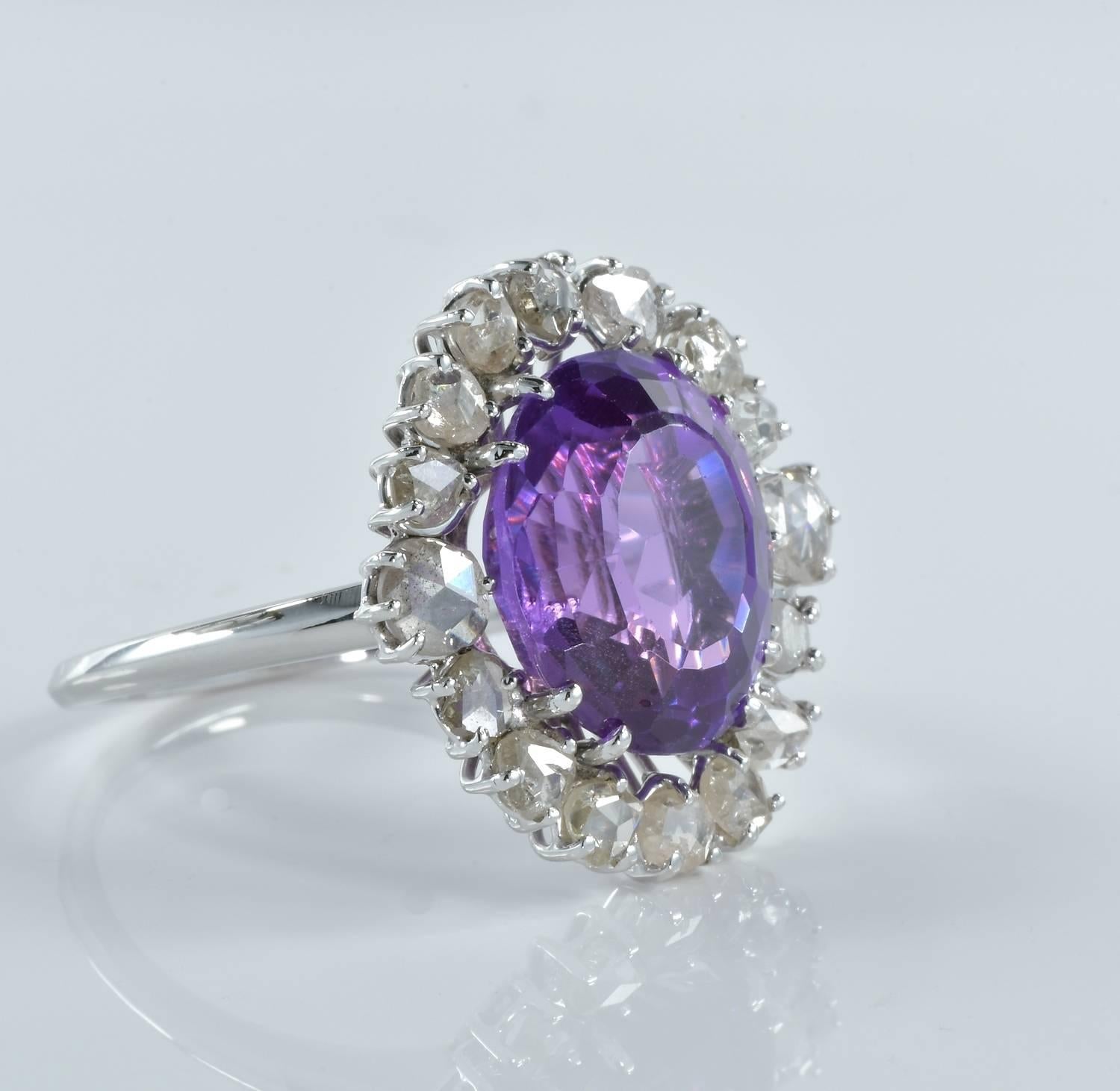 antique purple sapphire ring
