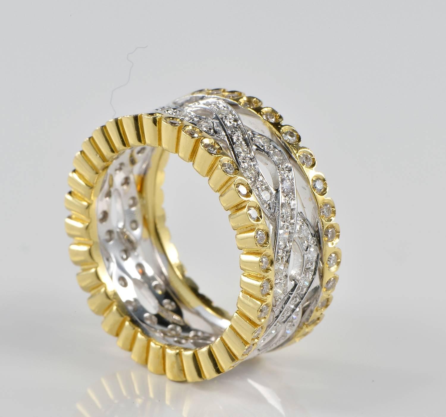 Contemporary 2.20 Carat Diamond Eternity Ring