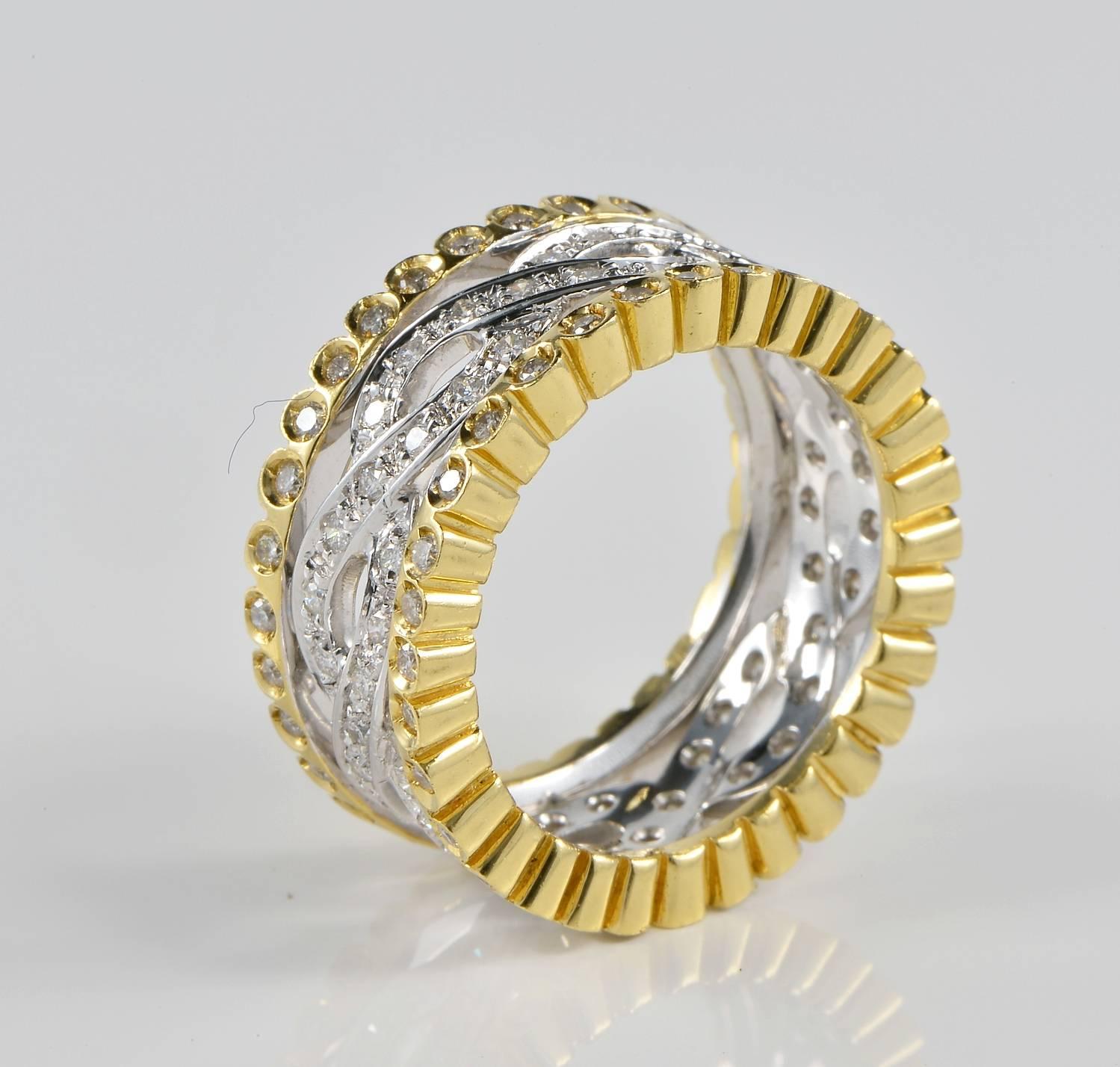 2.20 Carat Diamond Eternity Ring In Excellent Condition In Napoli, IT