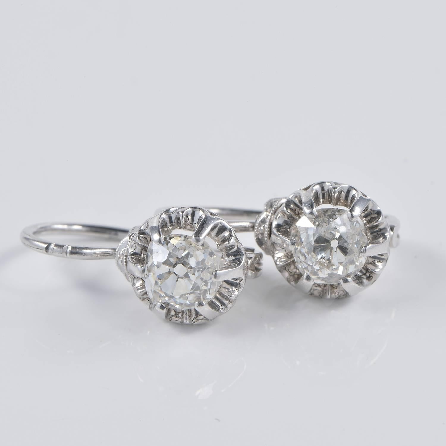 diamond drop solitaire earrings
