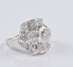 Art Deco 1.75 Carat Diamond Platinum Ring