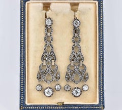 Antique Empire Diamond Chandelier Earrings