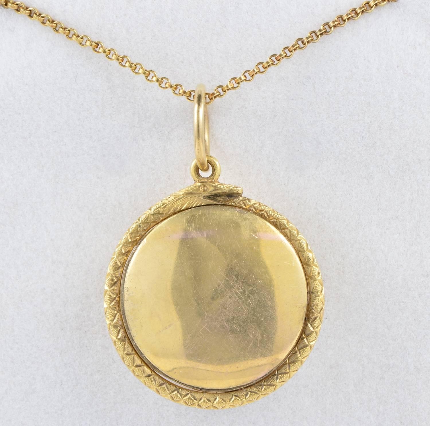 gold memento mori pendant