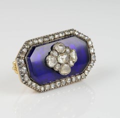 Diamond Bristol Glass Brooch
