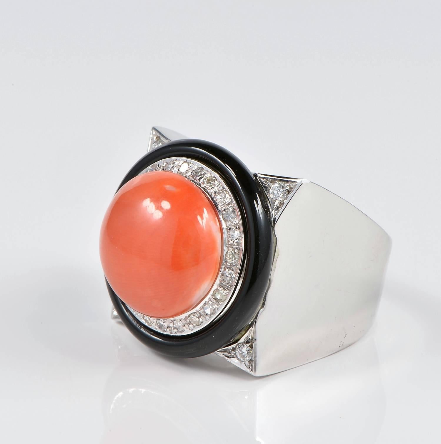 vintage coral rings