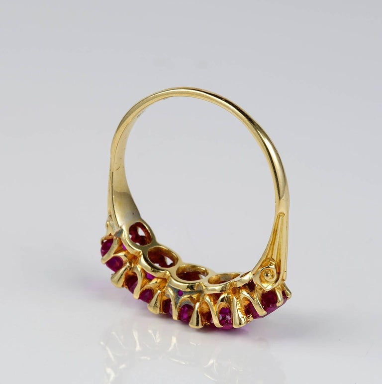 Certified Burma Rubies English Victorian Five-Stone Rare Ring For Sale ...