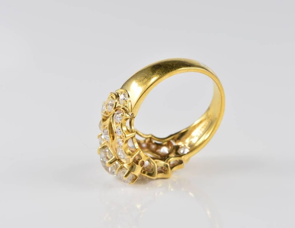 Art Deco Signed Ventrella 2.75 Carat Diamond Gold Ring 3