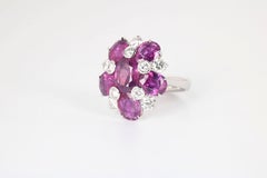 Kashmir Purple Sapphire and Diamond Ring
