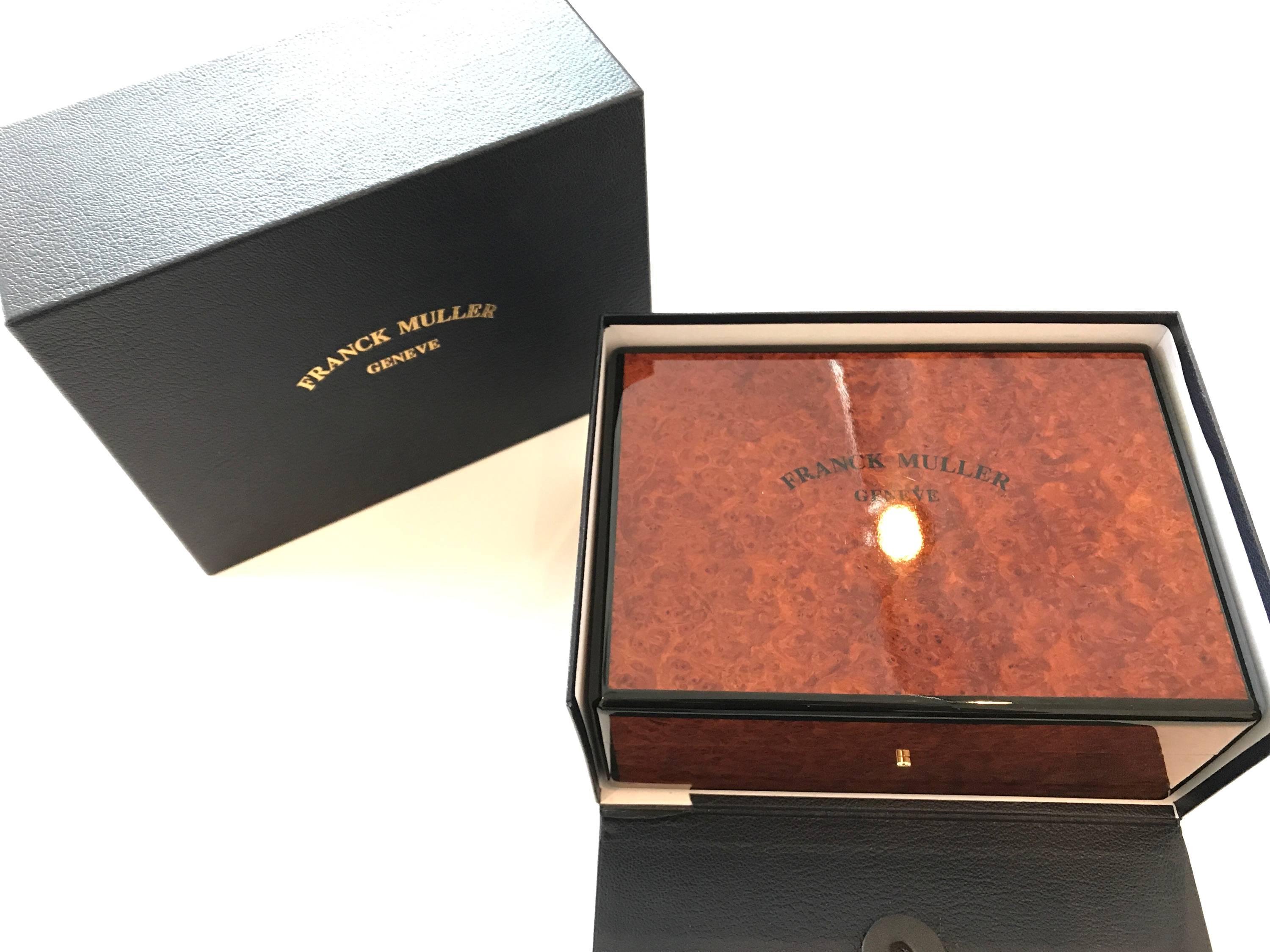 Women's Franck Muller Ladies Yellow Gold Diamond Chronometro Mechanical Wristwatch For Sale
