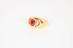 Bulgari Pigeon's Blood Ruby Gold Ring
