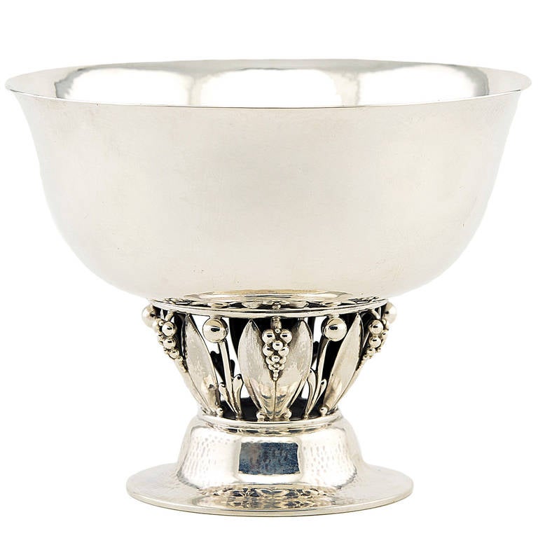 Georg Jensen Sterling Silver Louvre Bowl For Sale