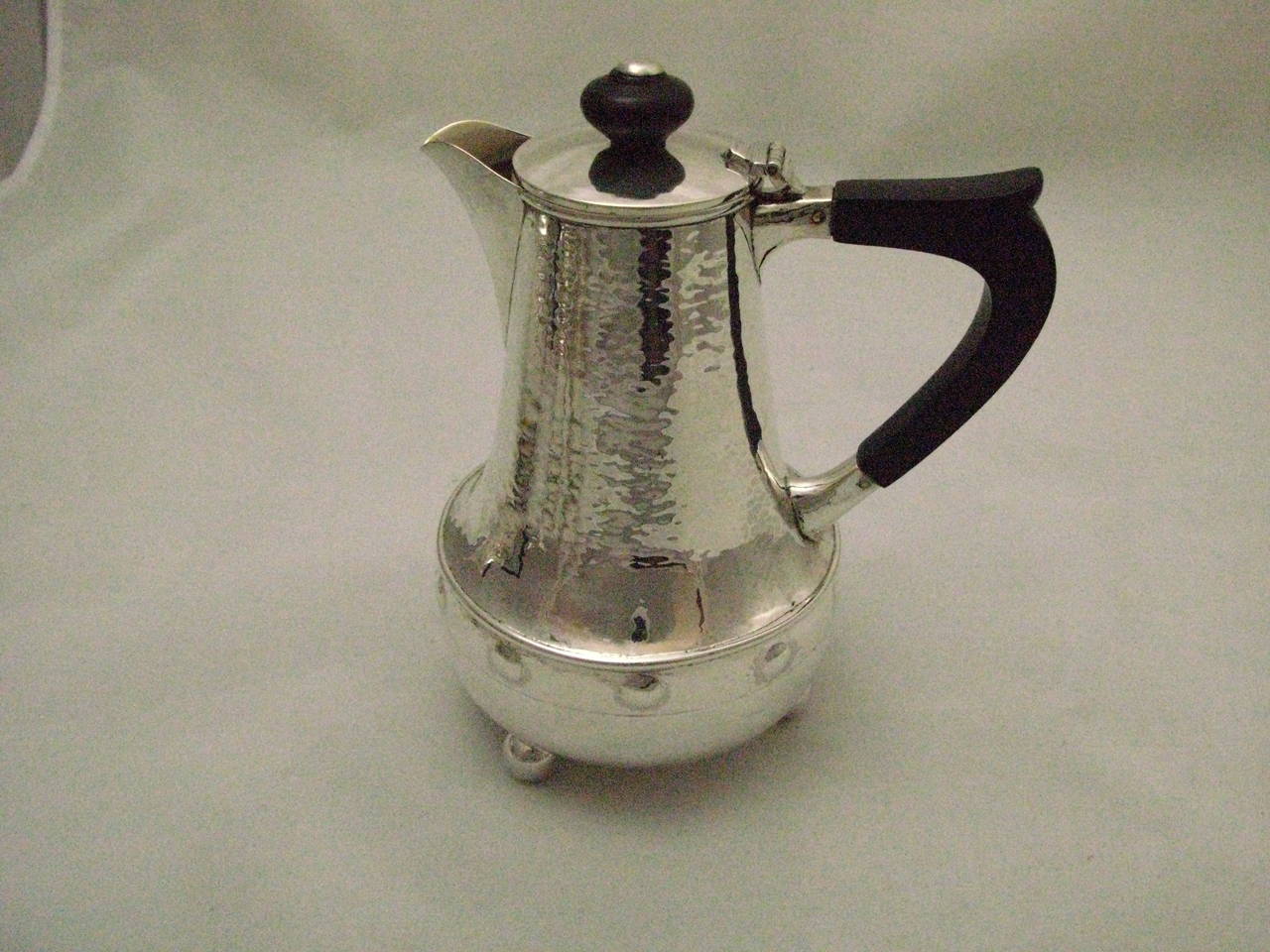 Four Piece Arts & Crafts Silver Tea Set by A.E. Jones Birmingham