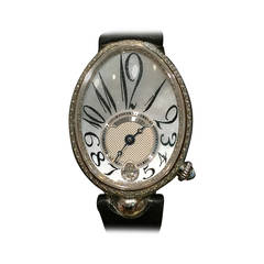 Breguet Lady's White Gold Reine de Naples White Mother of Pearl Dial Wristwatch