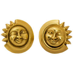Kieselstein-Cord Winking Sun Earrings