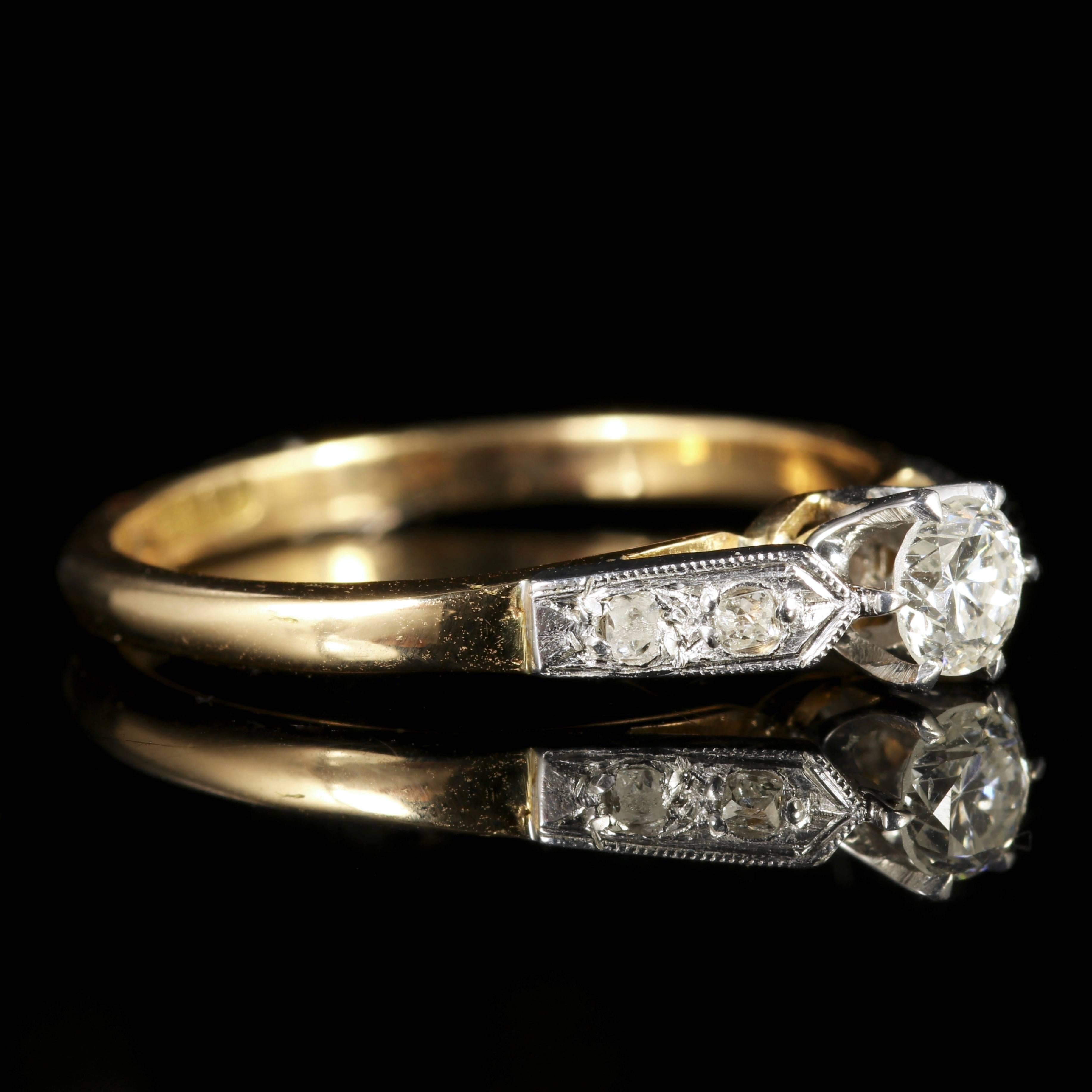 Women's Antique Edwardian Diamond Engagement Ring, circa 1915