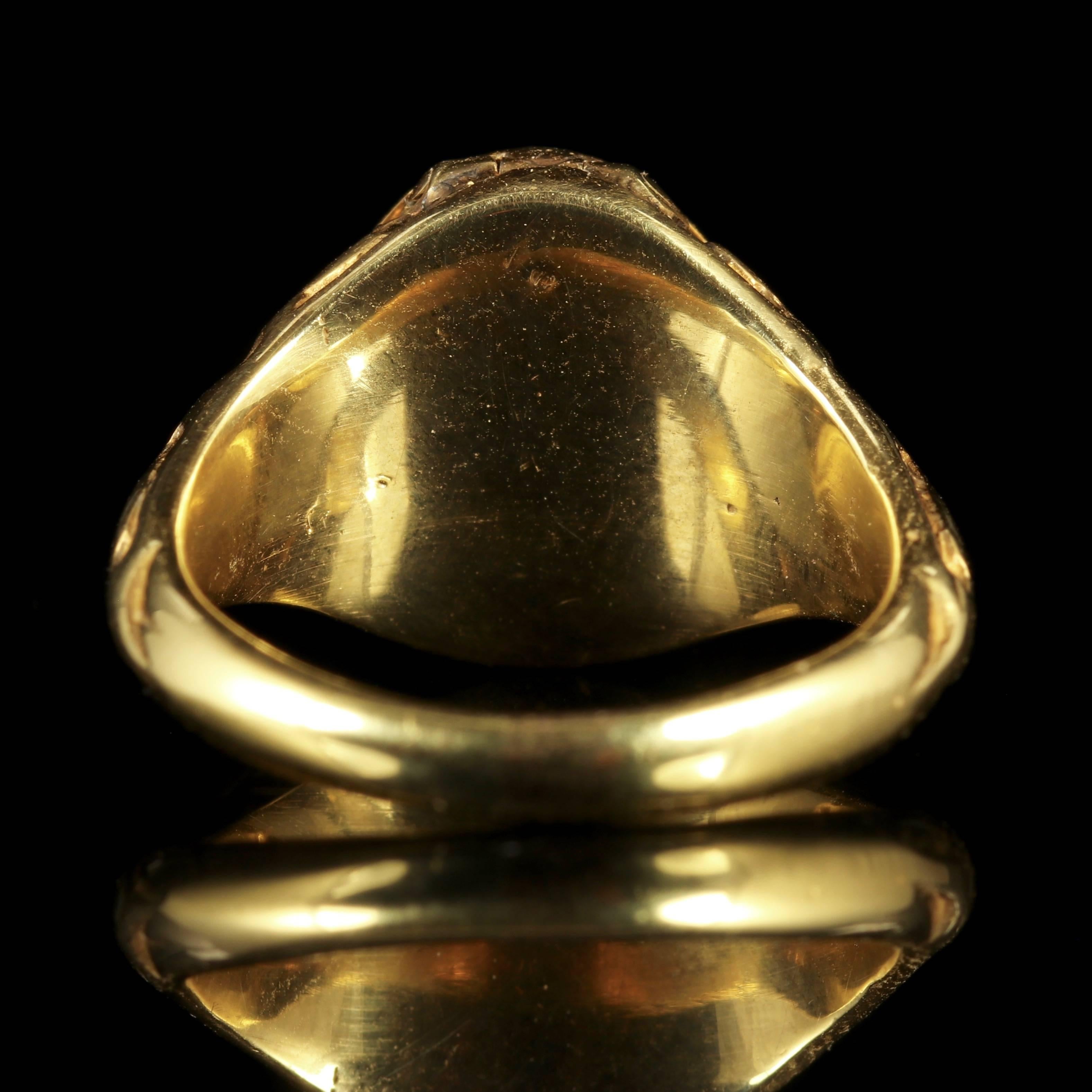 Women's Memento Mori Skull Diamond Locket Ring 18 Carat Gold Skull Crossbones