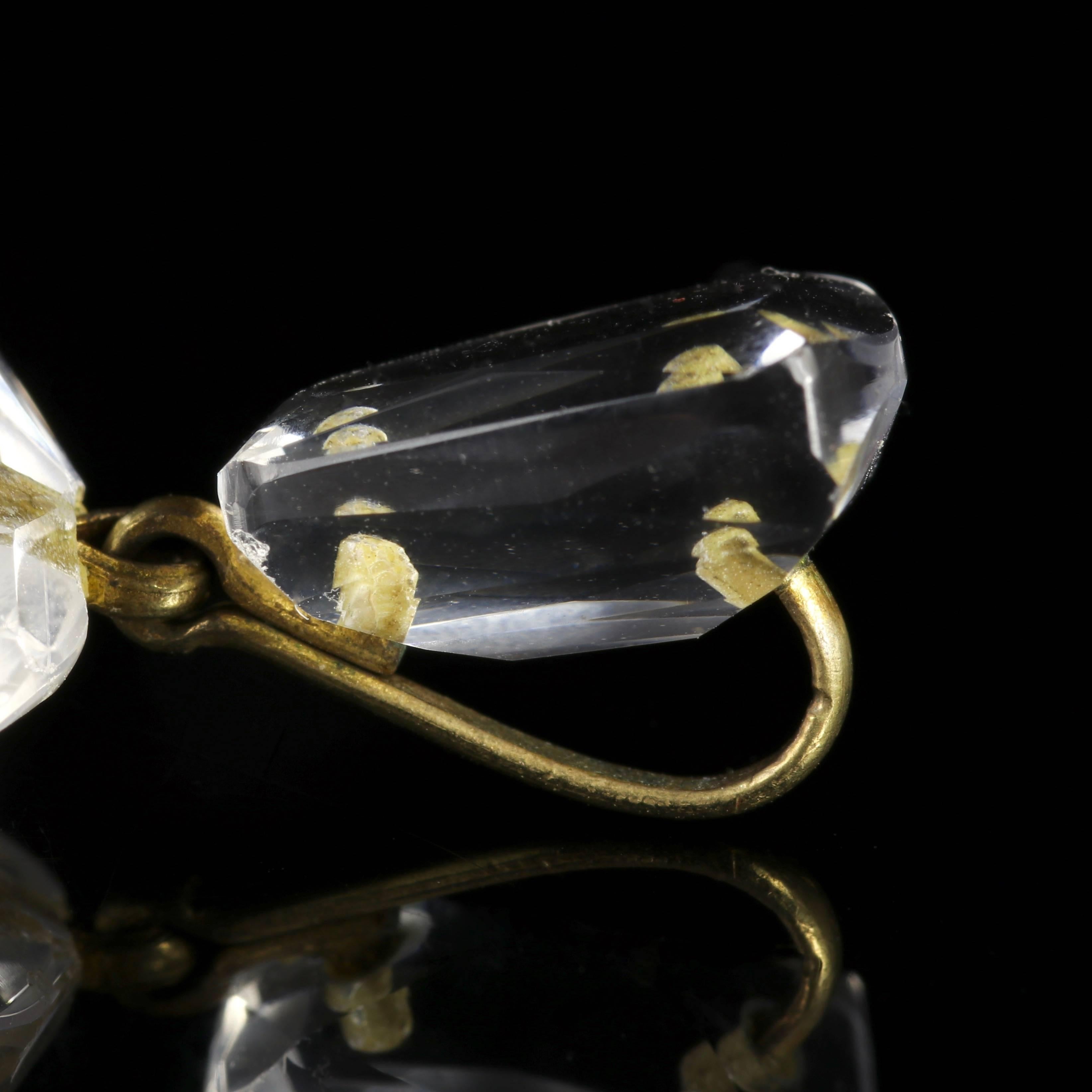 Antique Victorian Rock Crystal Amethyst Bug Gold Pendant For Sale 1
