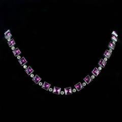 Victorian Purple Paste Collar, circa 1900 Necklace
