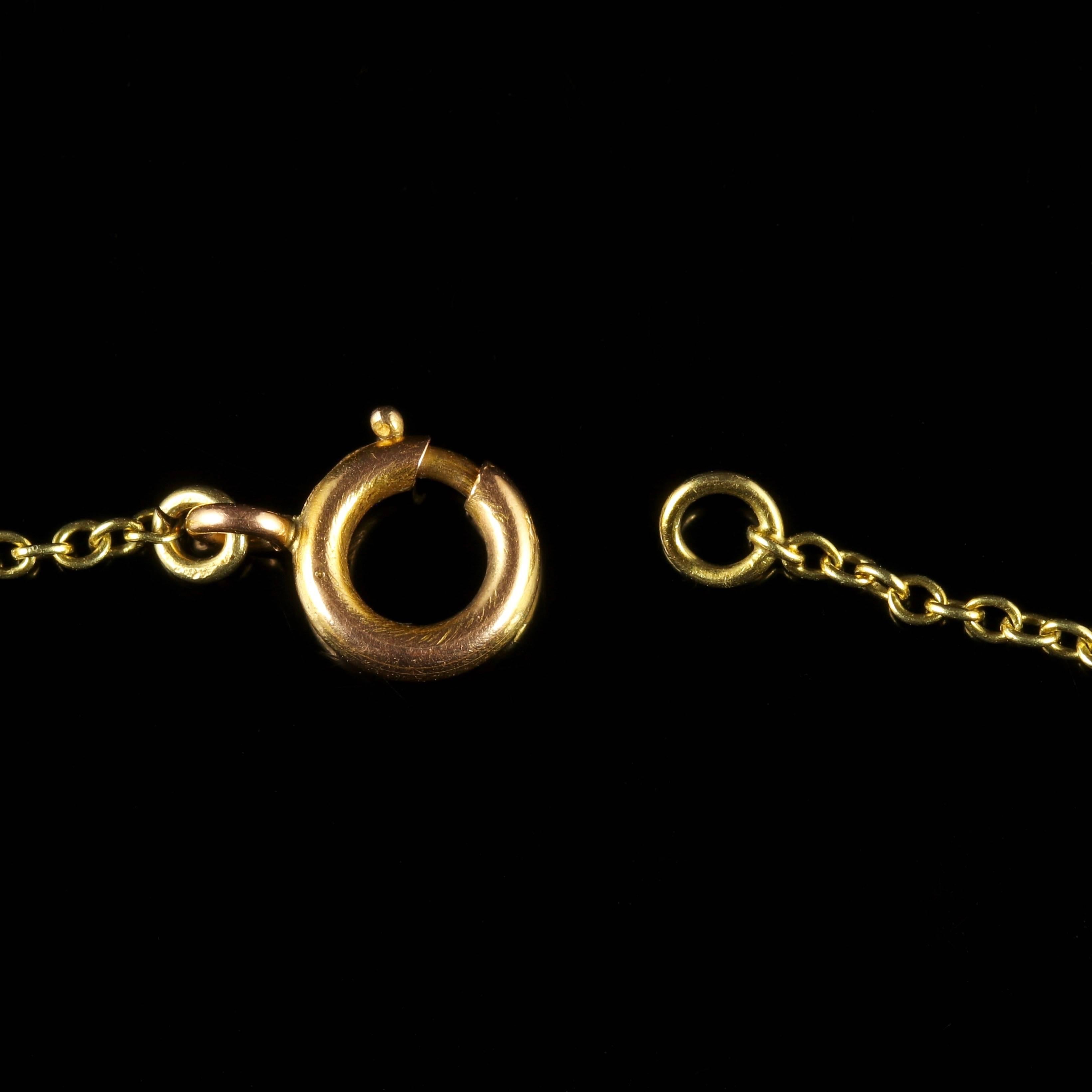 Antique Edwardian Aquamarine Gold Pendant on Chain For Sale 2