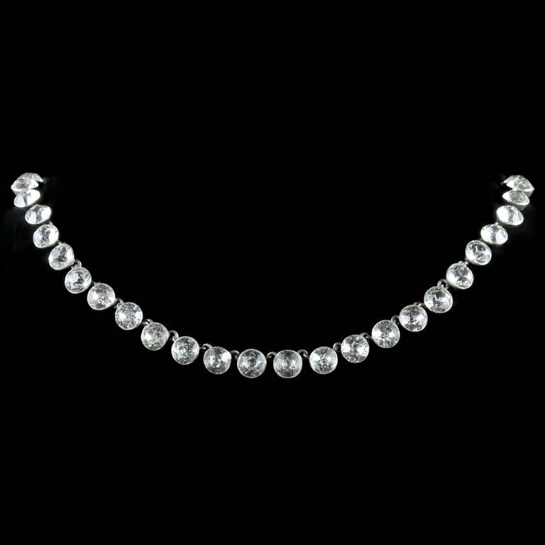 Antique Silver Paste Necklace, circa 1790 For Sale at 1stDibs