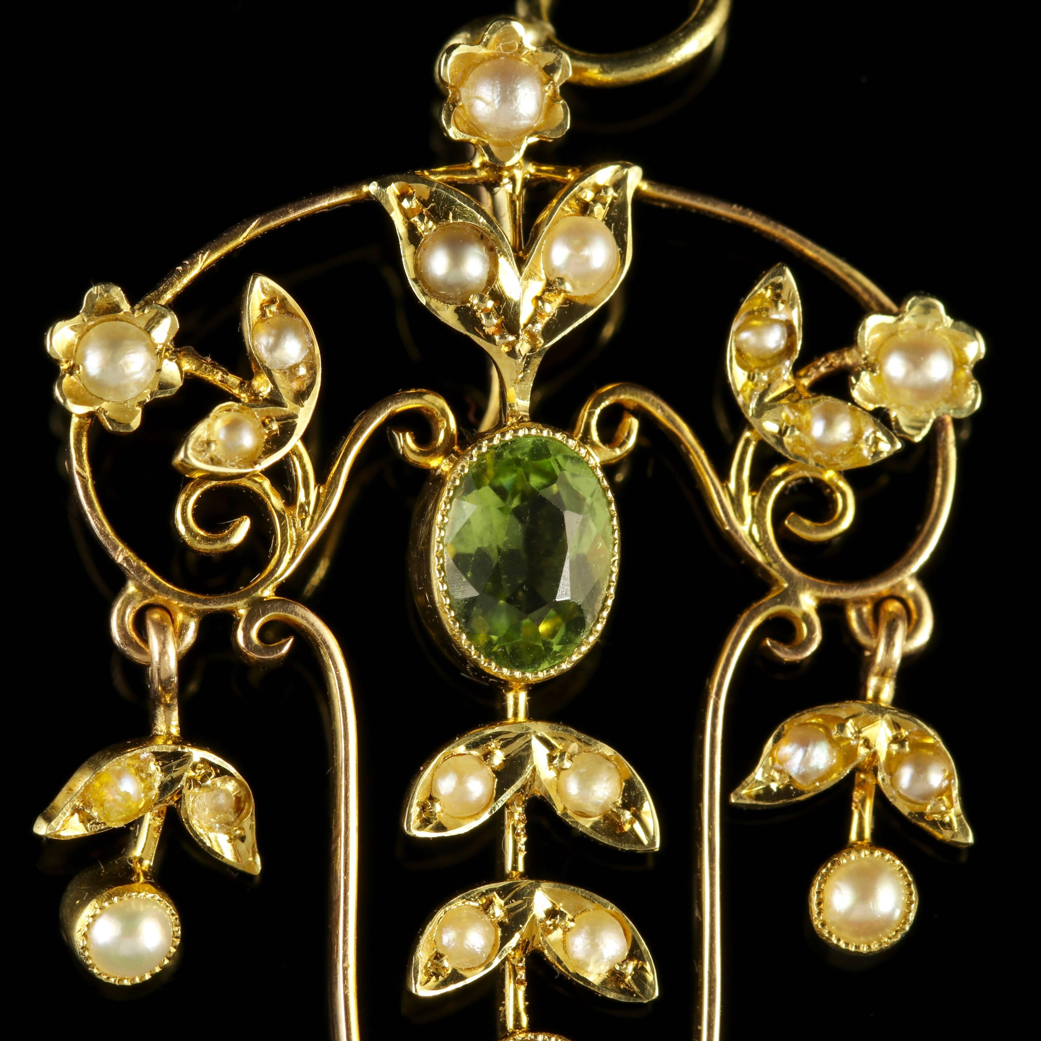 This fabulous Victorian Suffragette pendant is Circa 1900.

Suffragettes liked to be depicted as feminine, their jewellery was chosen to counter the stereotypes put forward by opponents that they were mannish or shrieking!

Green is for give, white