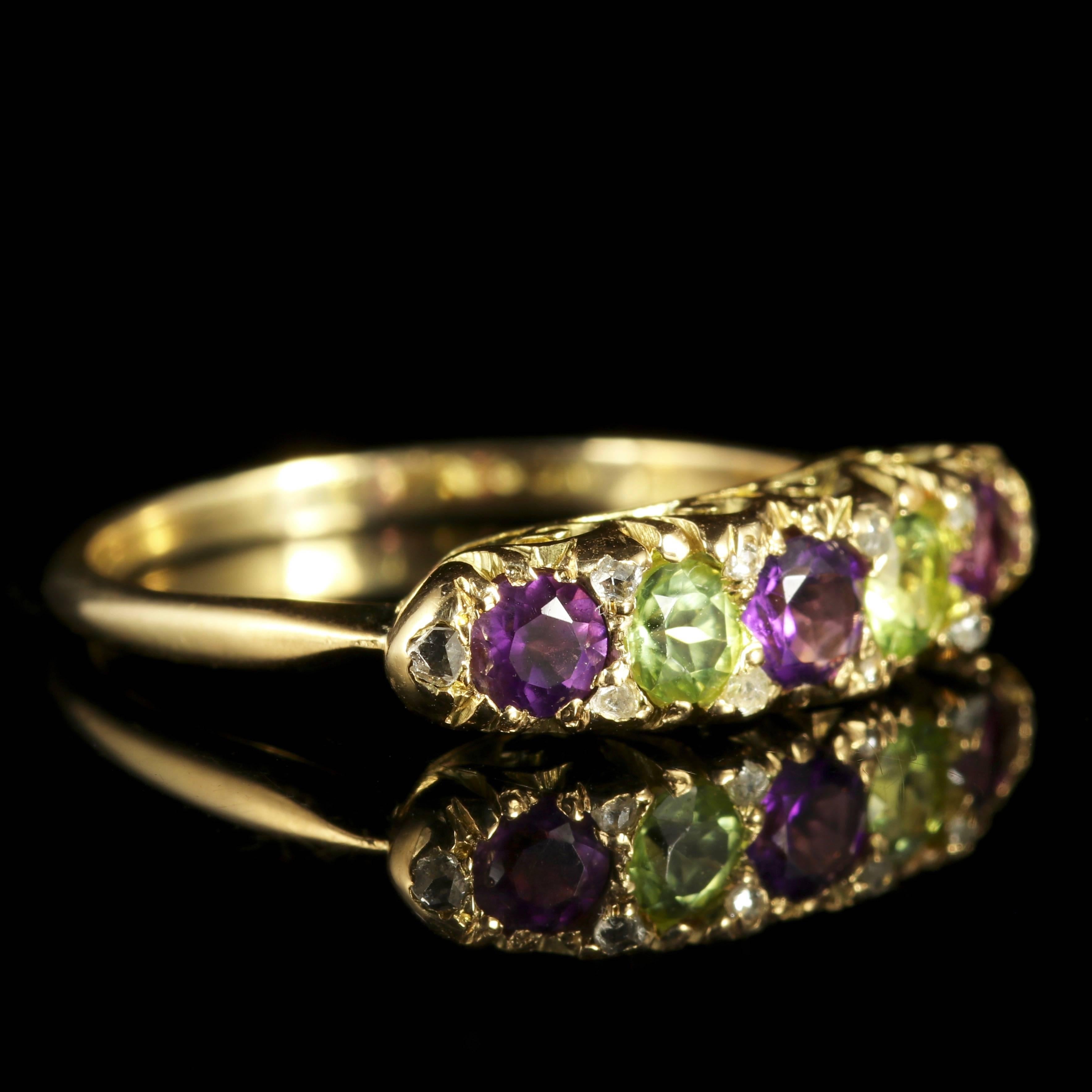 Women's Antique Victorian Suffragette Ring 18 Carat Gold, circa 1900