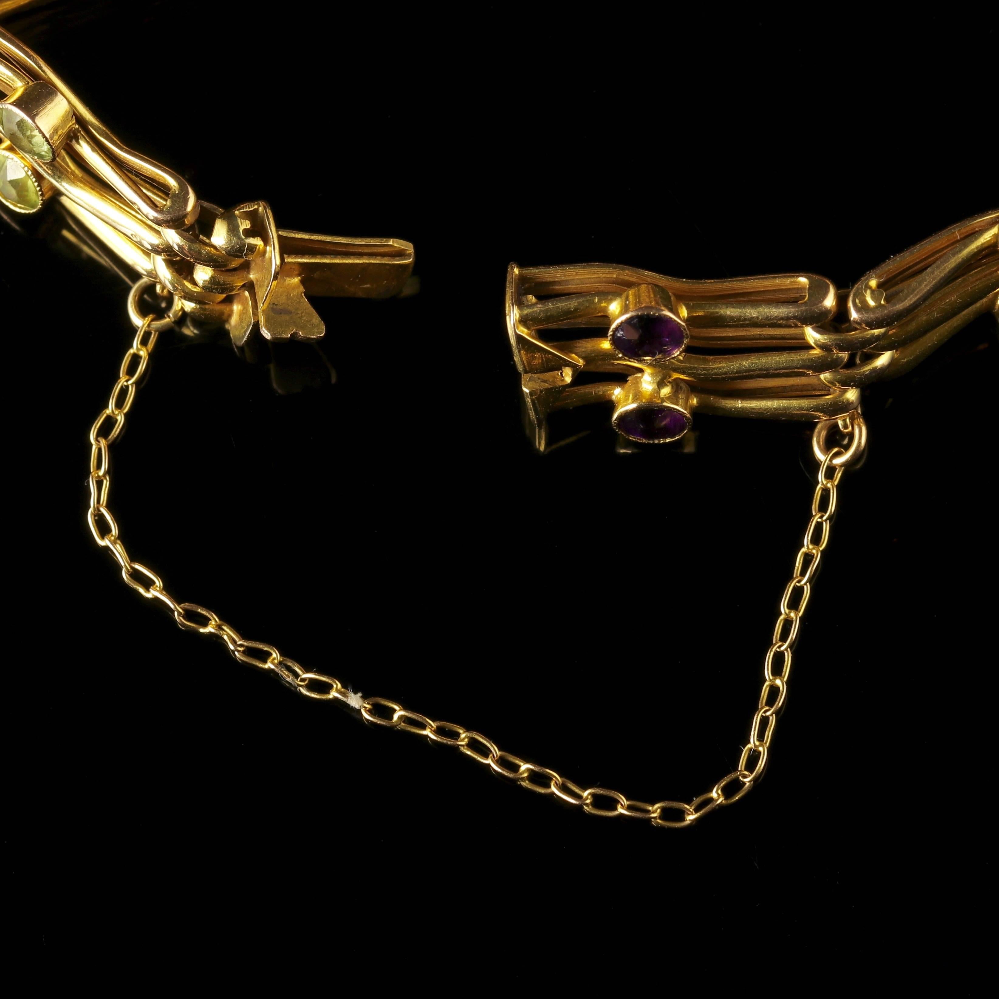 Antique Victorian 18 Carat Gold Suffragette Bracelet, circa 1900 5