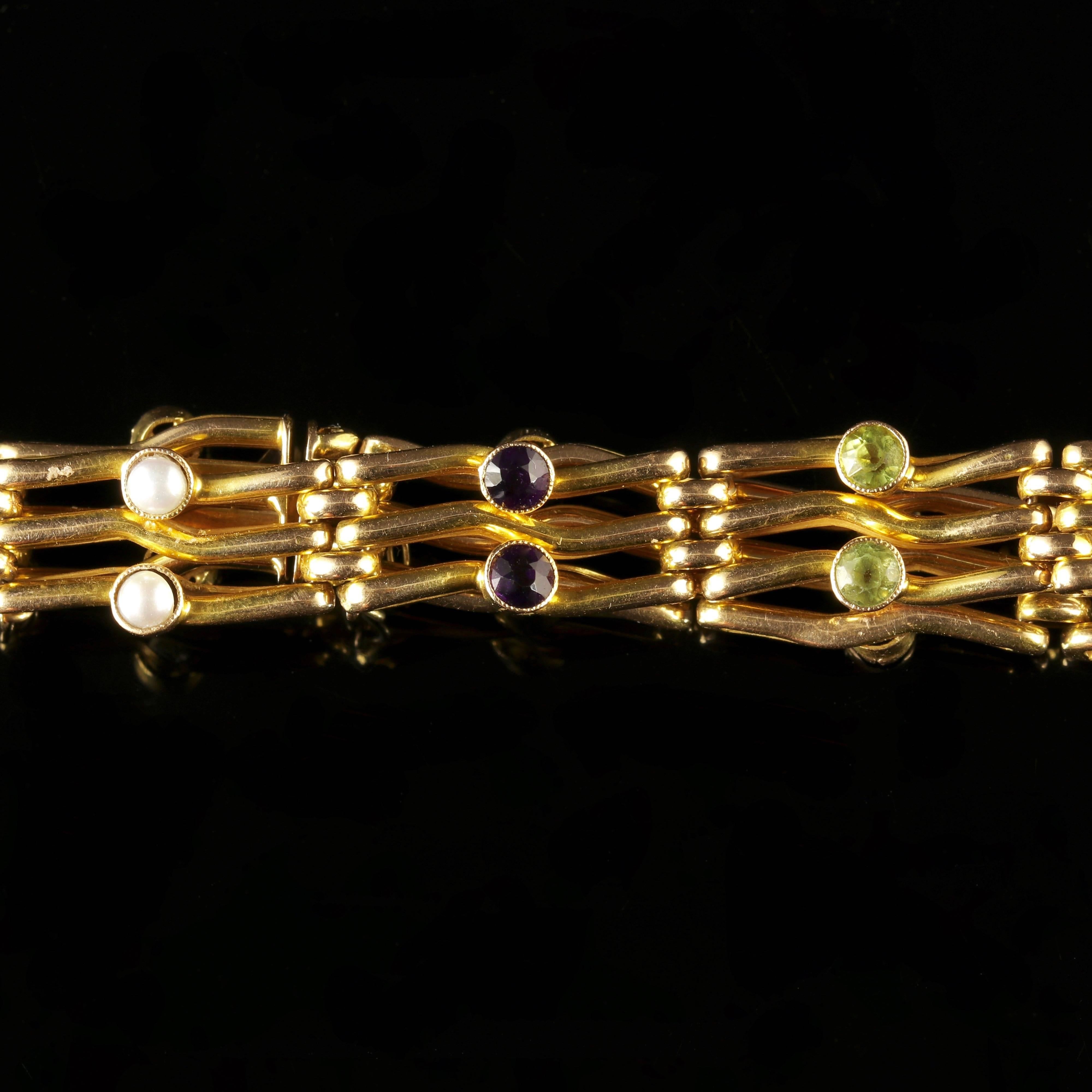 Antique Victorian 18 Carat Gold Suffragette Bracelet, circa 1900 1