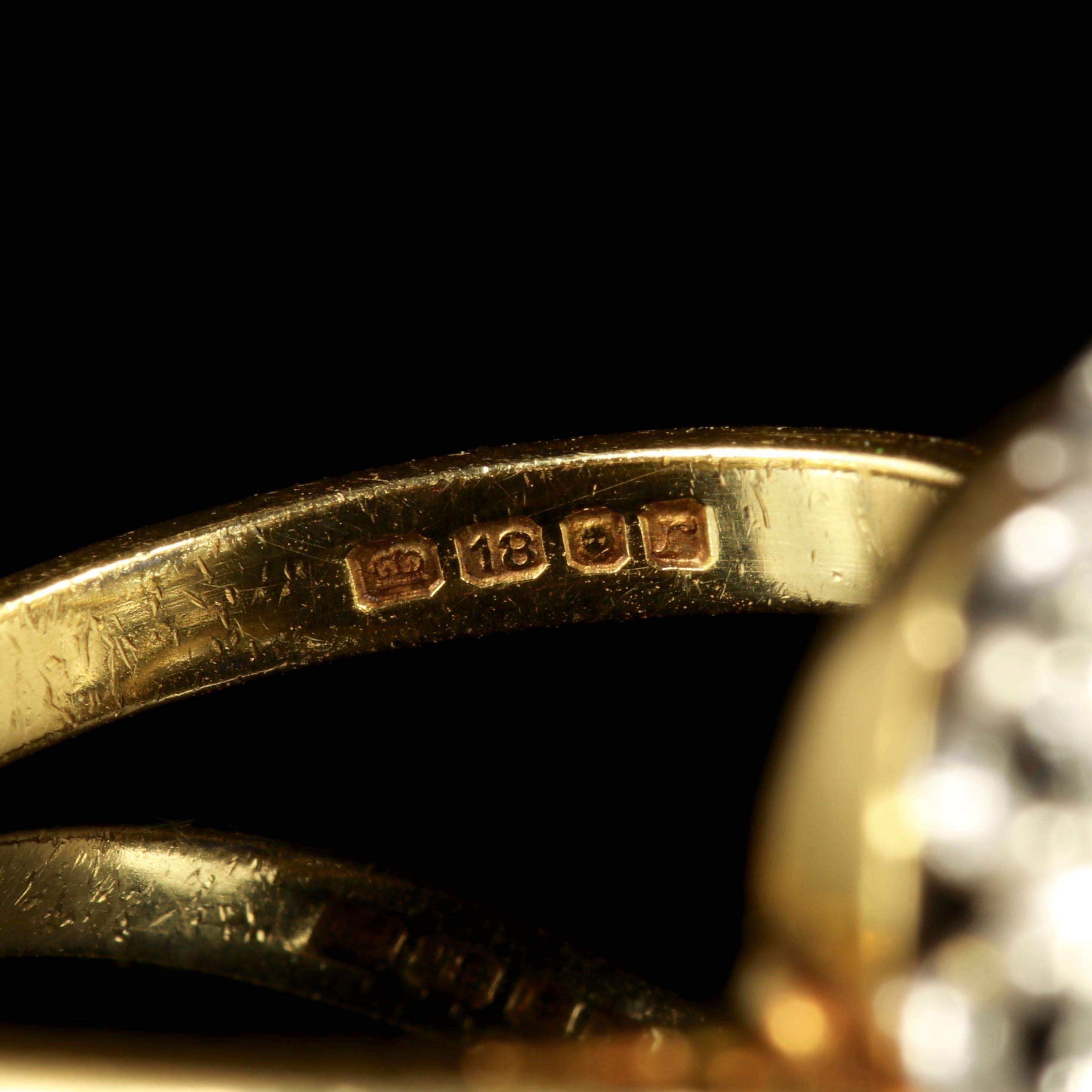 Antique Sapphire Diamond Custer Ring Vs1 Diamonds Superb Engagement Ring 1