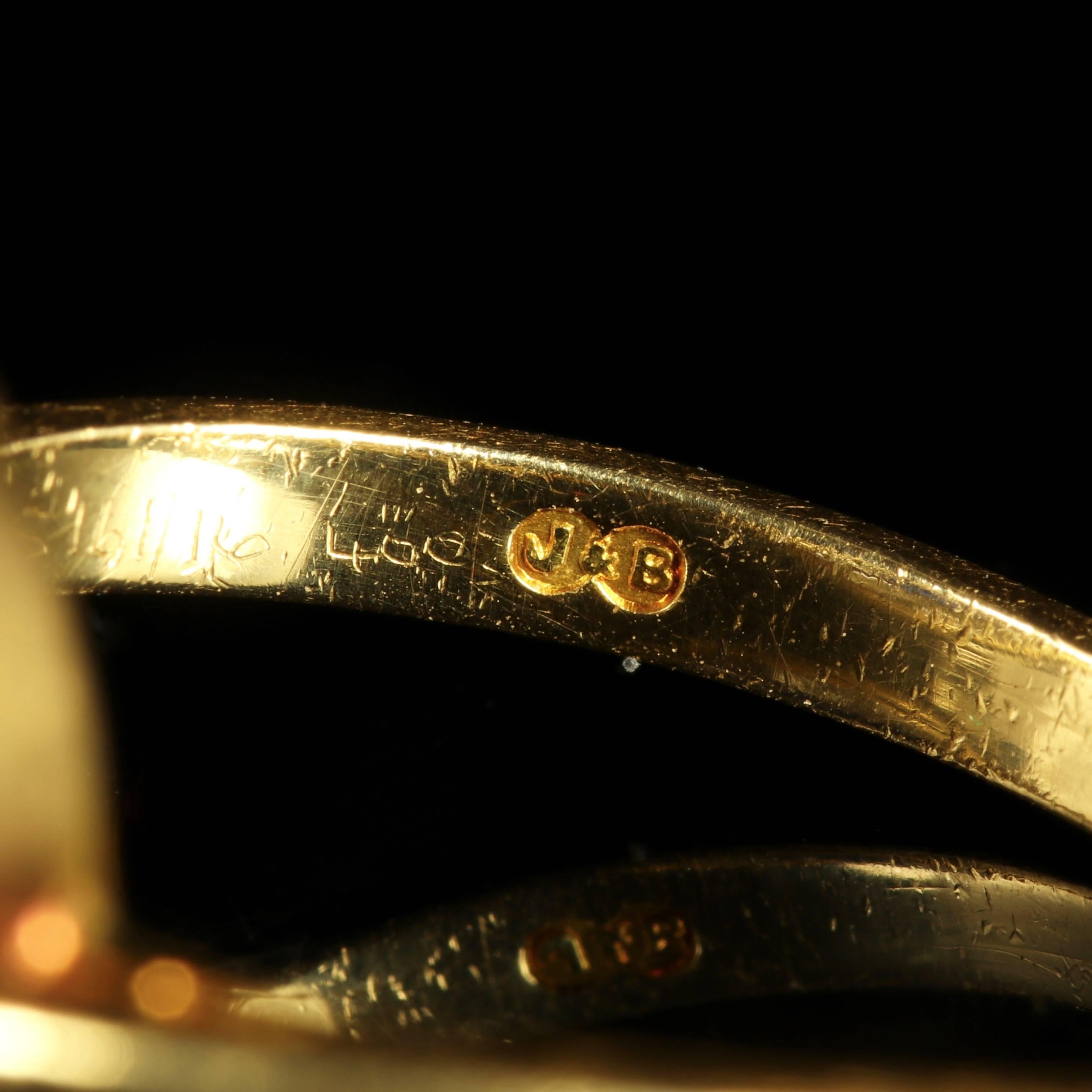 Antique Sapphire Diamond Custer Ring Vs1 Diamonds Superb Engagement Ring 2