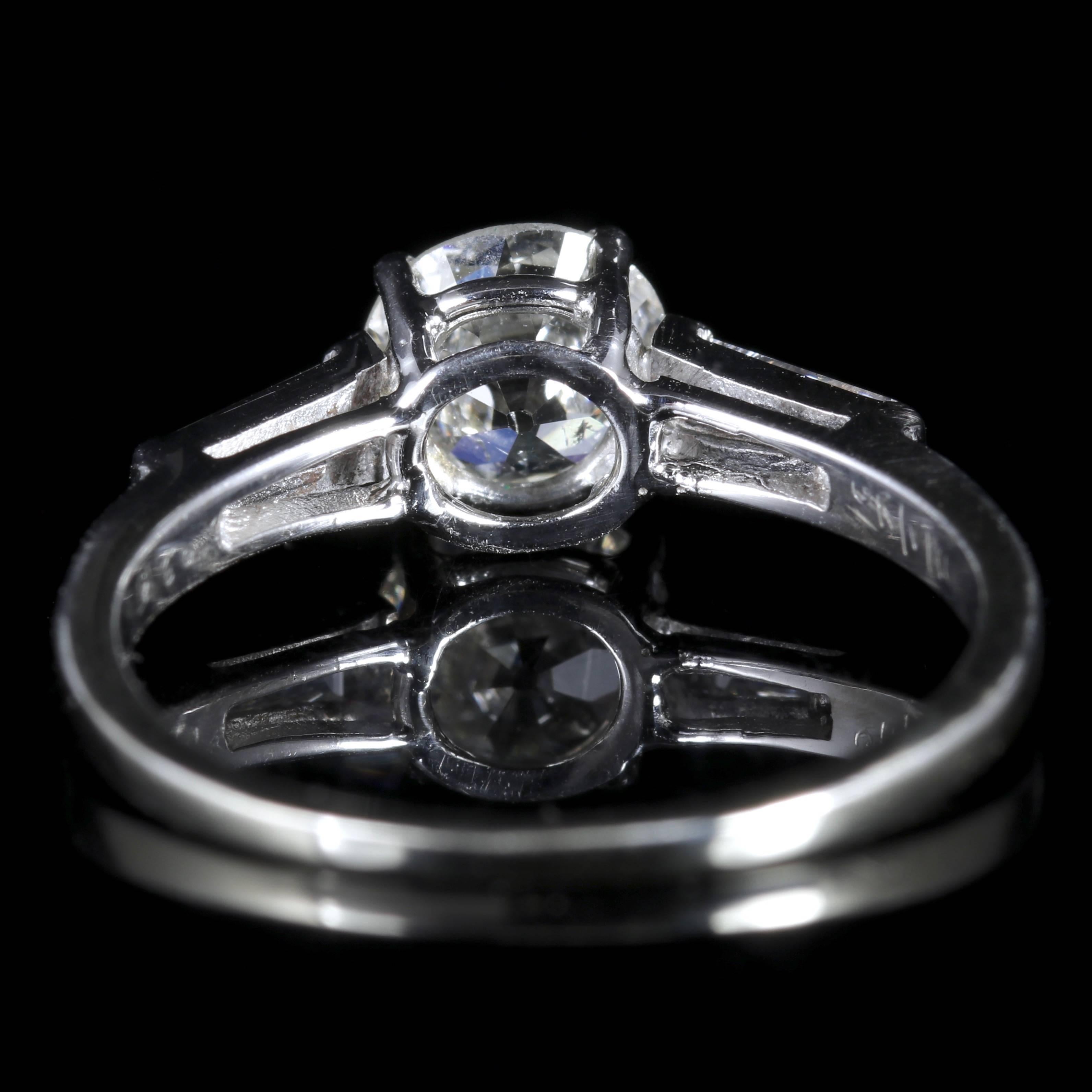 Antique Art Deco Diamond Solitaire Ring, circa 1920 Engagement Ring In Excellent Condition In Lancaster, Lancashire