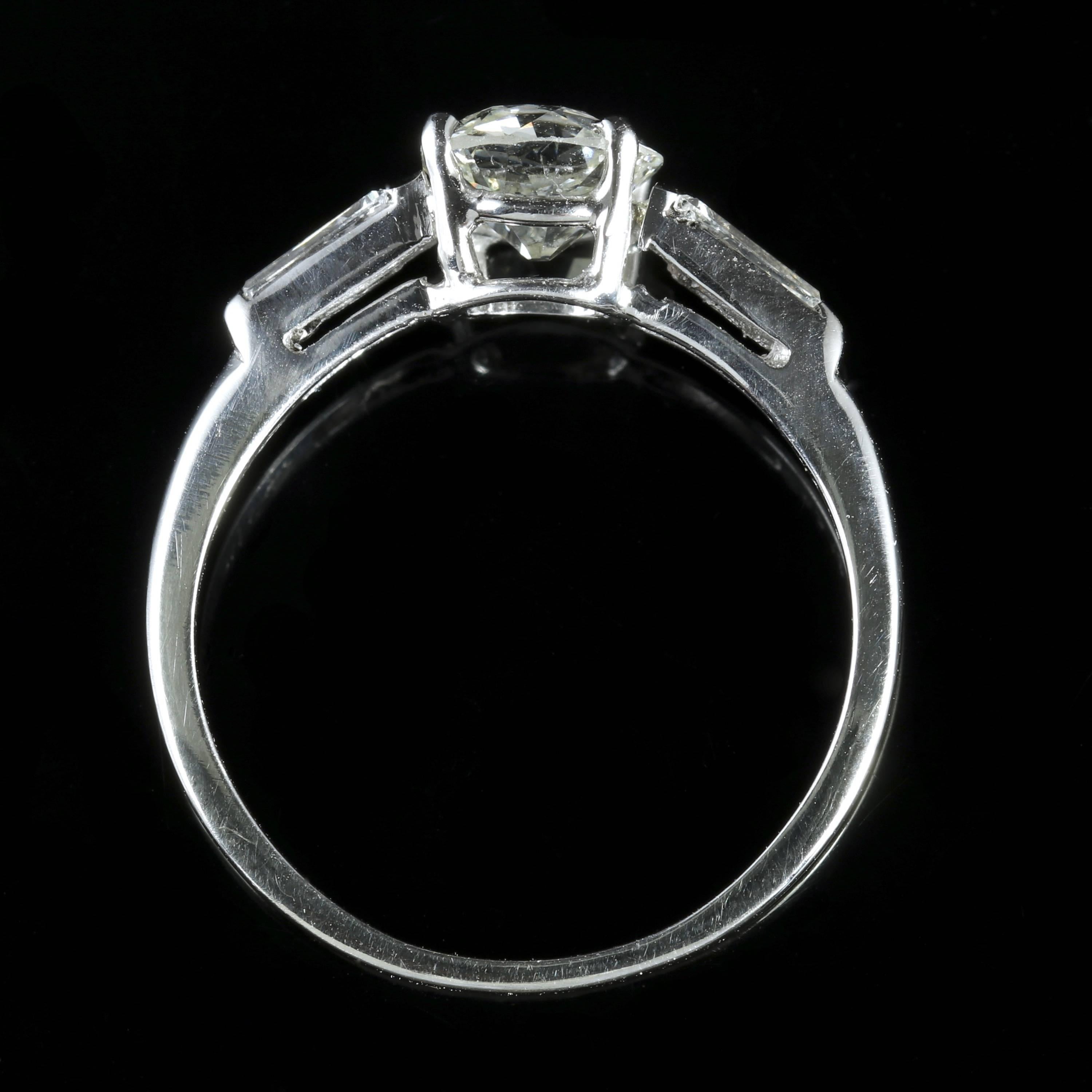 Antique Art Deco Diamond Solitaire Ring, circa 1920 Engagement Ring 2