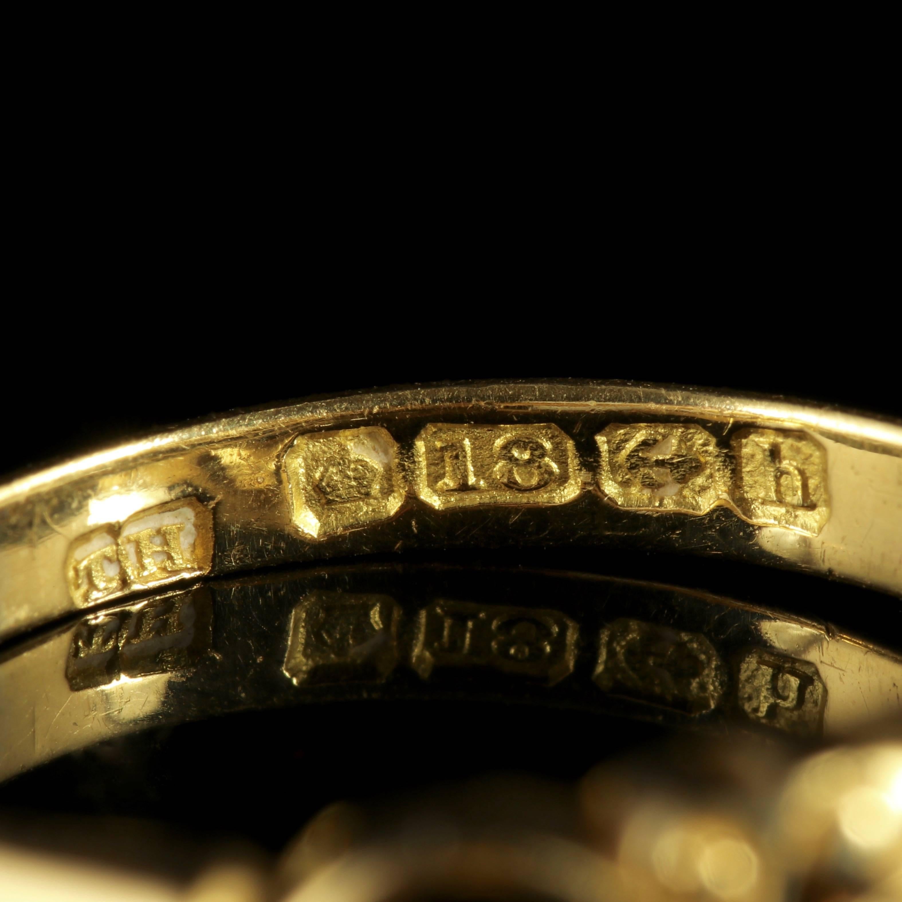 Edwardian Diamond Five-Stone 18 Carat Gold Twist Ring Dated Birmingham, 1907 2