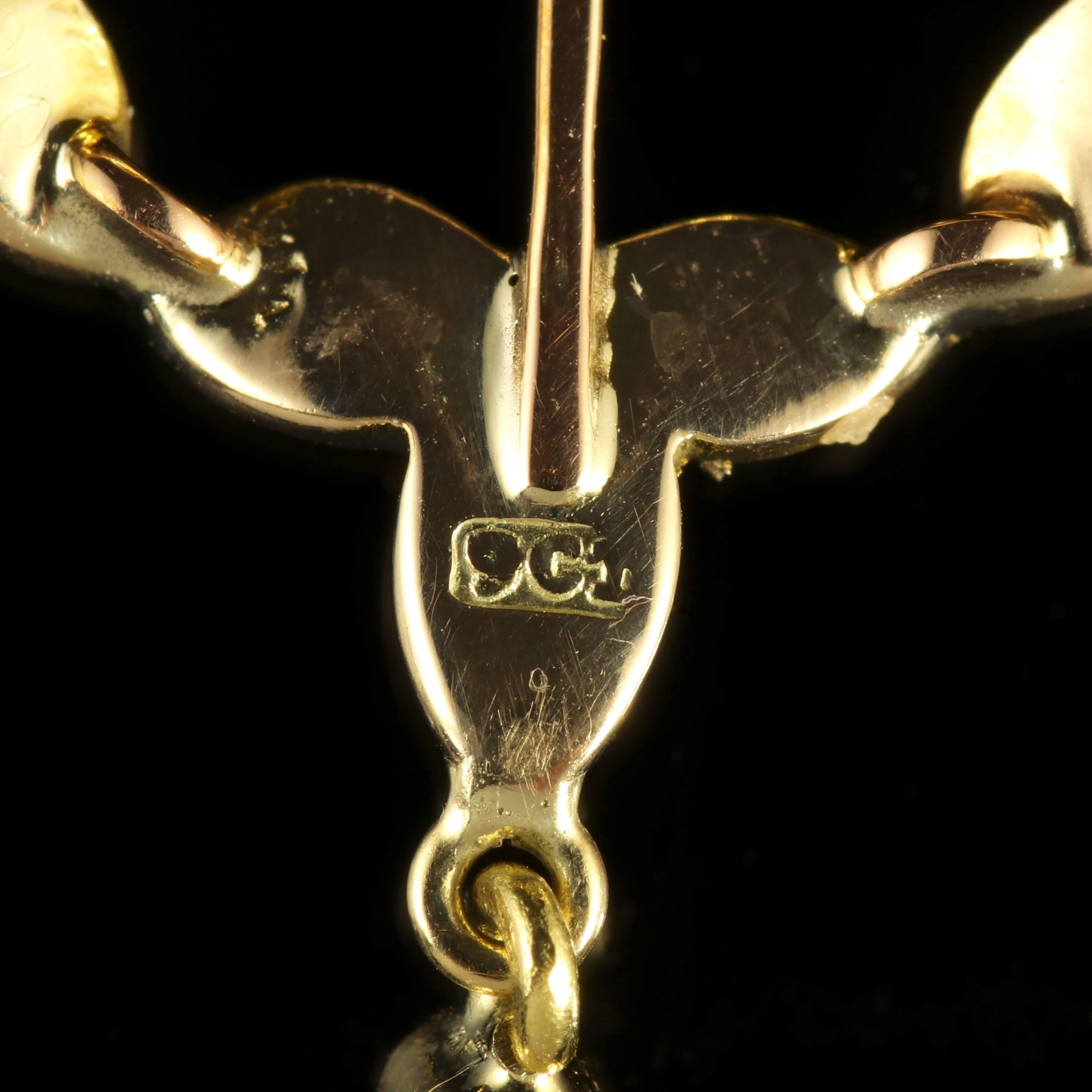 Antique Victorian Suffragette Gold Pendant For Sale 1