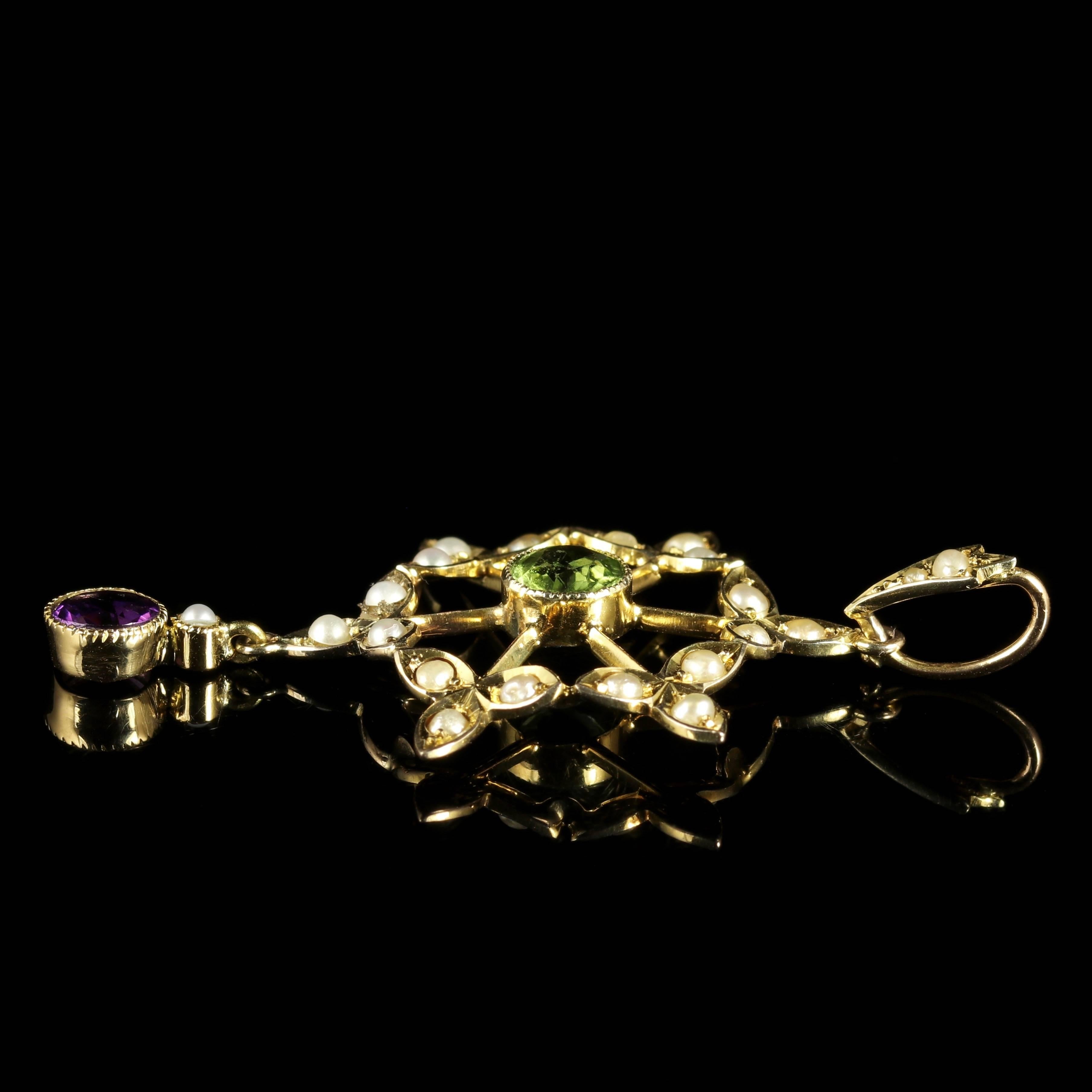 Antique Victorian Suffragette Gold Pendant For Sale 2