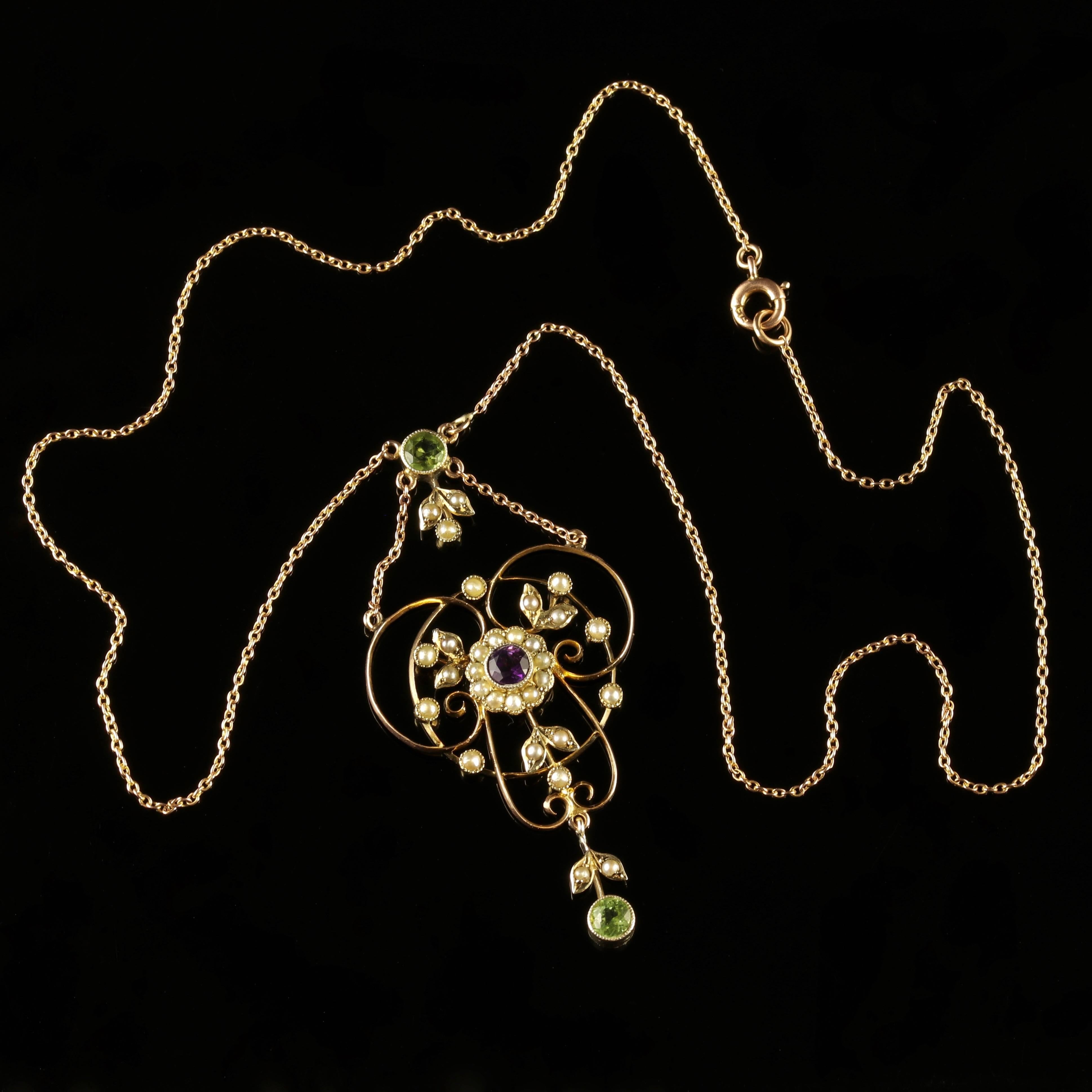 Women's Antique Victorian Suffragette Pendant Necklace, circa 1900