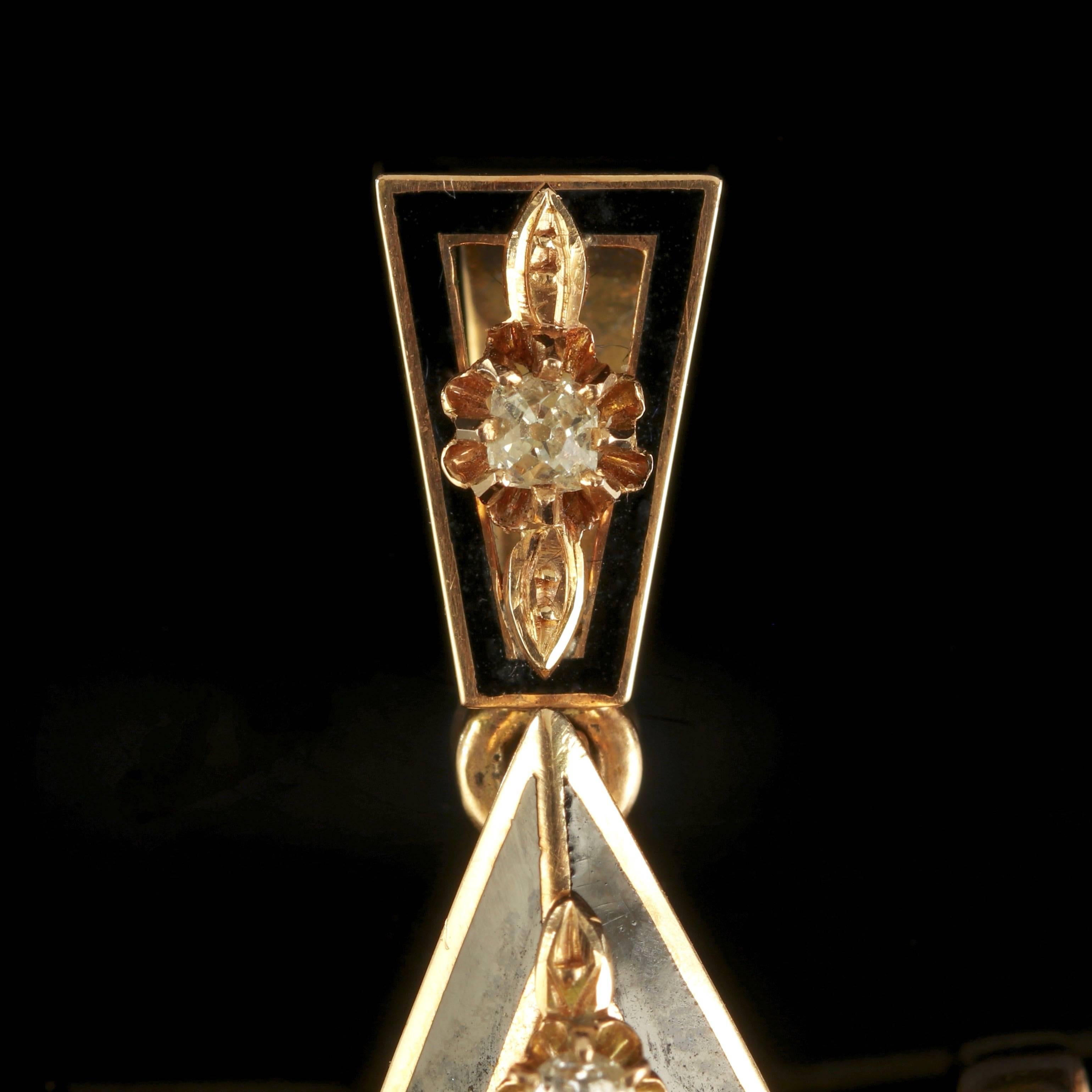 Antique Victorian Diamond Star Pendant Brooch Original Box, circa 1900 In Excellent Condition In Lancaster, Lancashire
