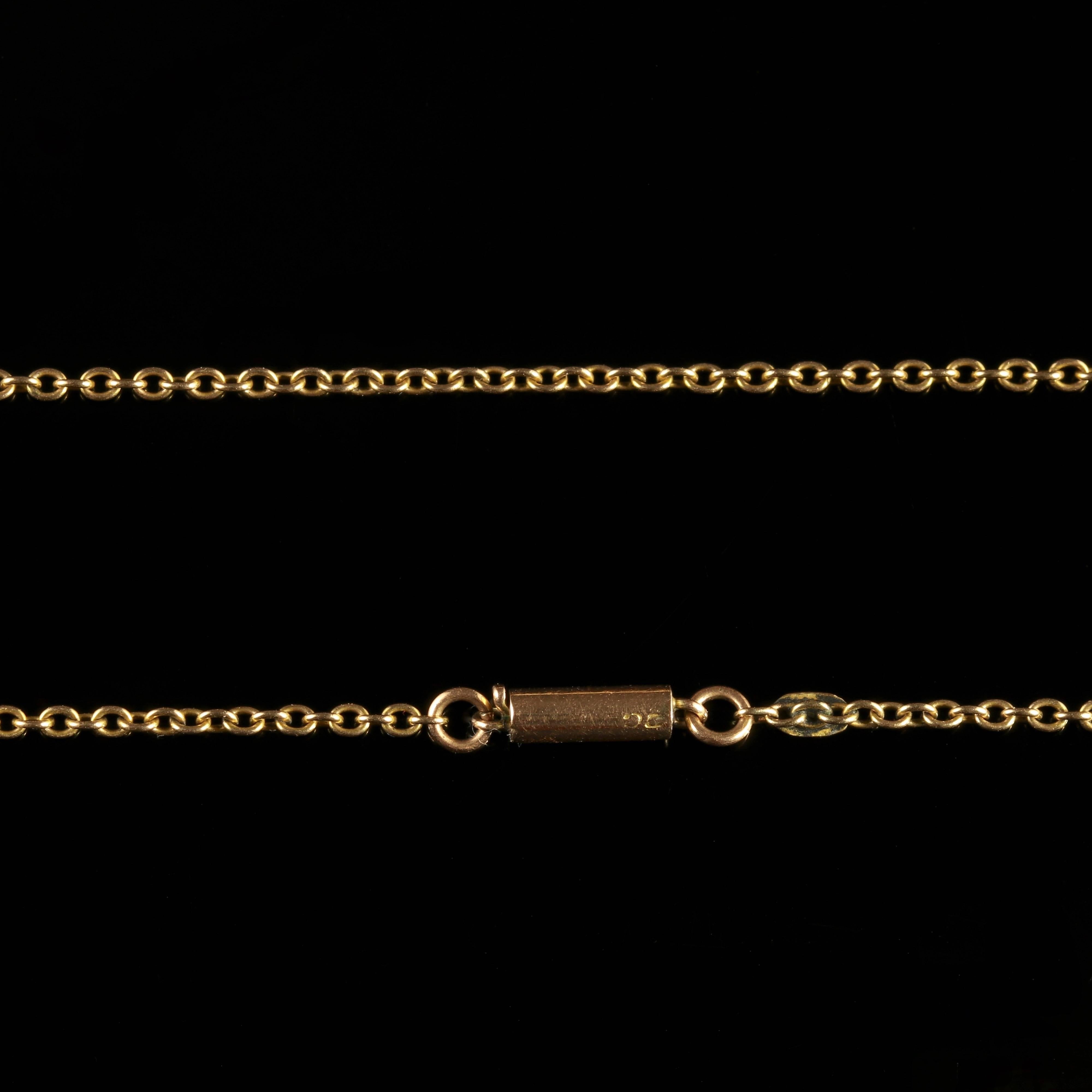 Antique Victorian Peridot Pearl Gold Pendant Necklace, circa 1900 3