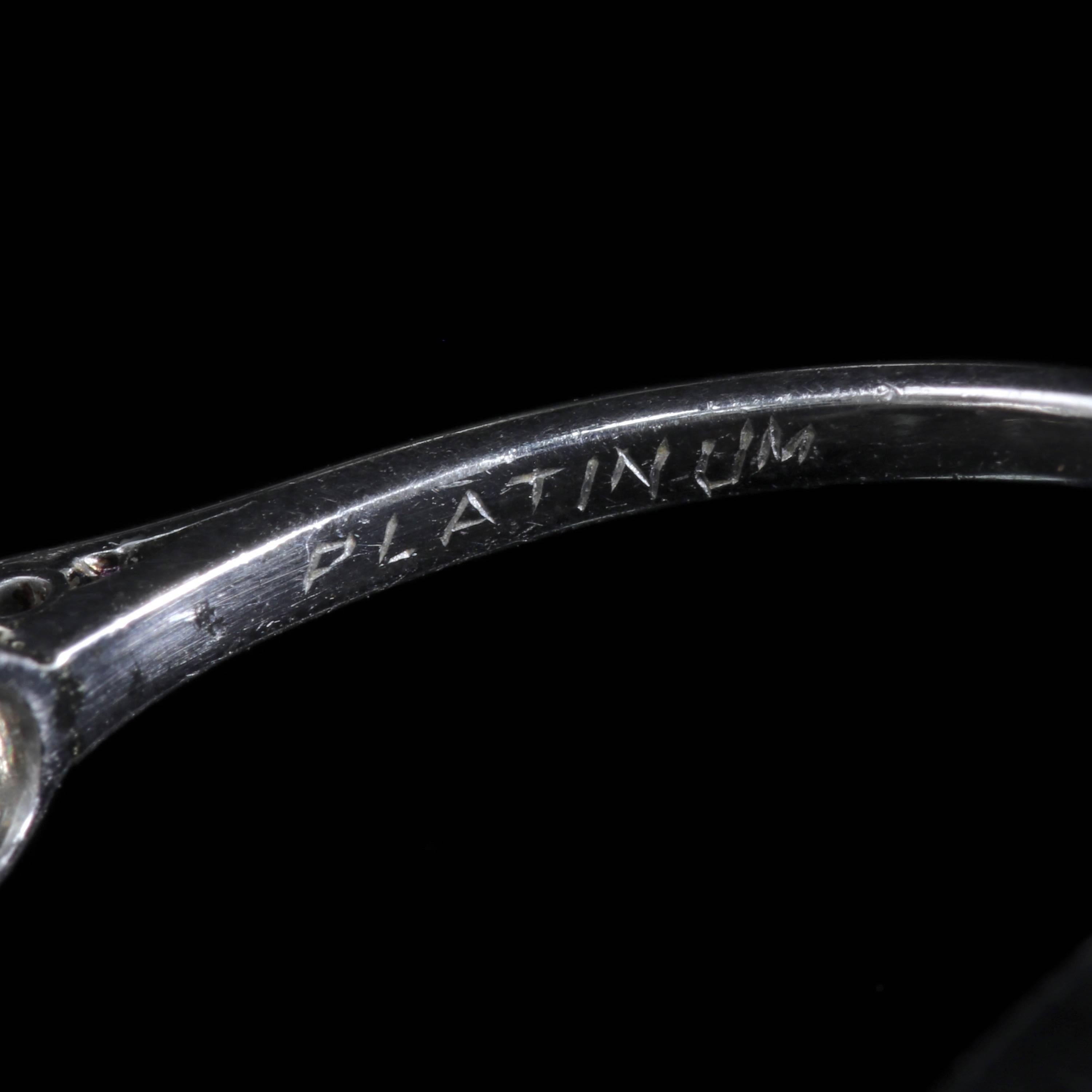 Women's Platinum Edwardian Diamond Trilogy Ring 2.76 Carat Total