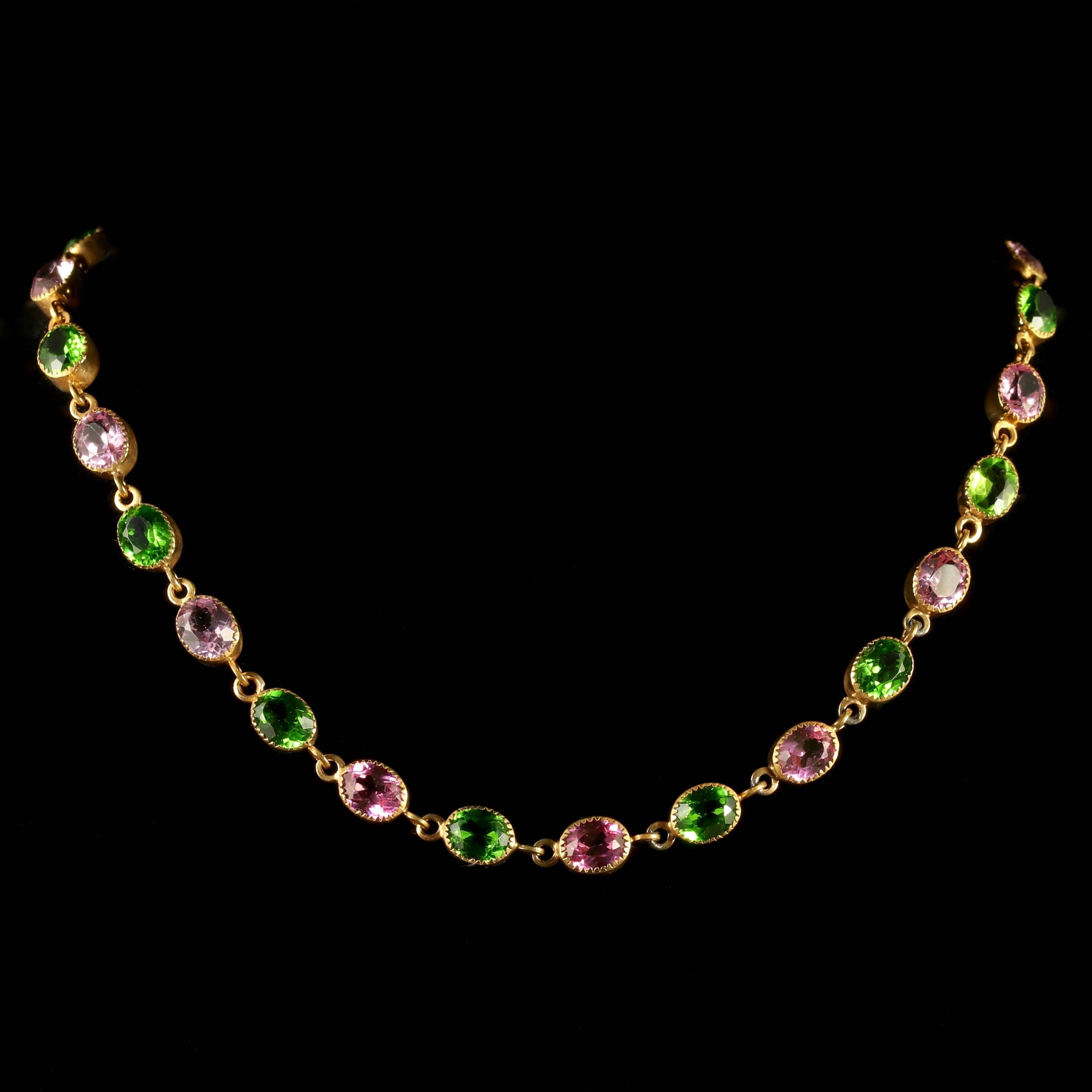 To read more please click continue reading below-

This fabulous Antique Suffragette necklace is genuine Victorian, Circa 1900.

Suffragettes liked to be depicted as feminine, their jewellery was chosen to counter the stereotypes put forward by