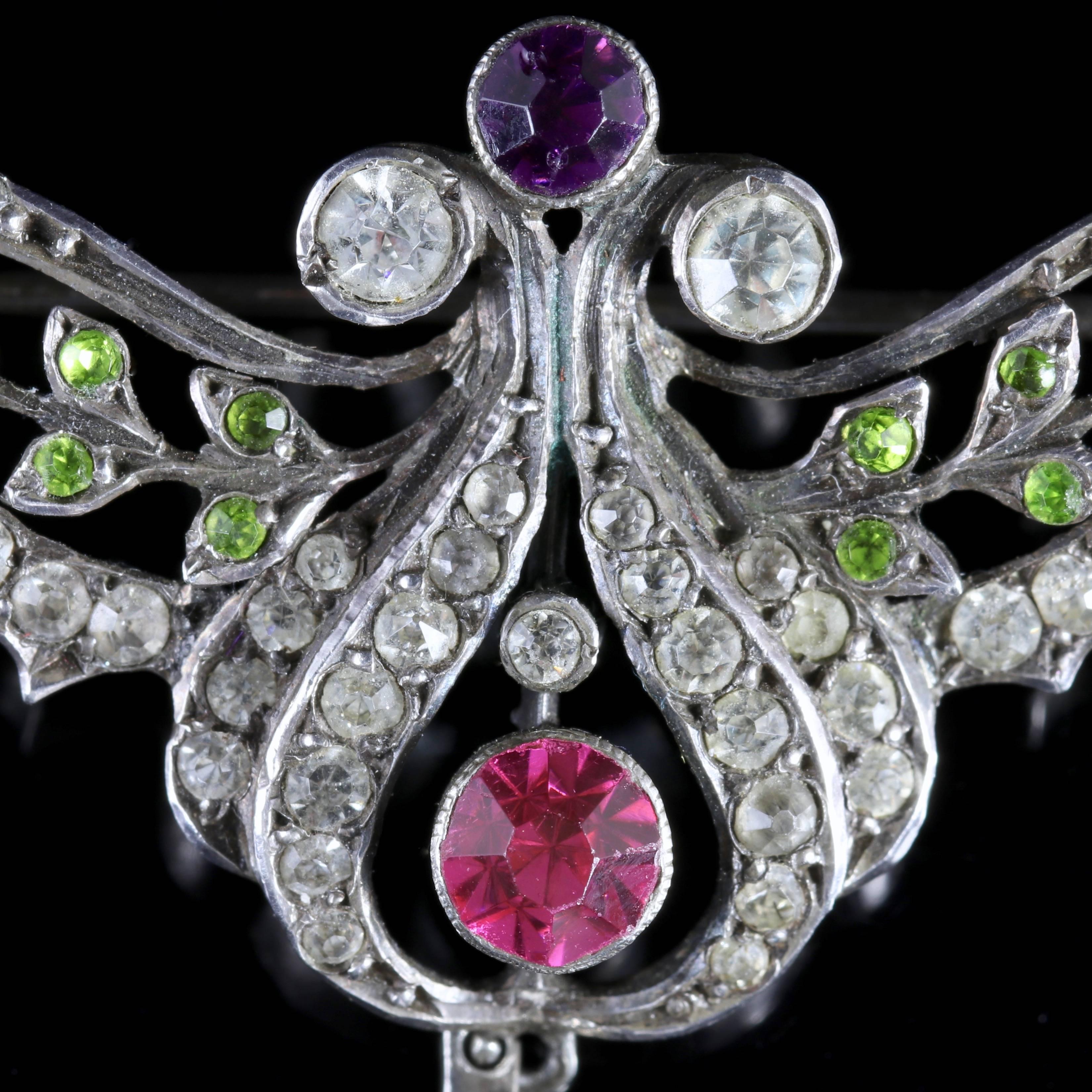 To read more please click continue reading below-

This fabulous Sterling Silver Victorian Paste brooch is a genuine Suffragette piece, Circa 1900.

Emmeline Pankhurst was the leader of the British Suffragette movement in the 19th century and fought