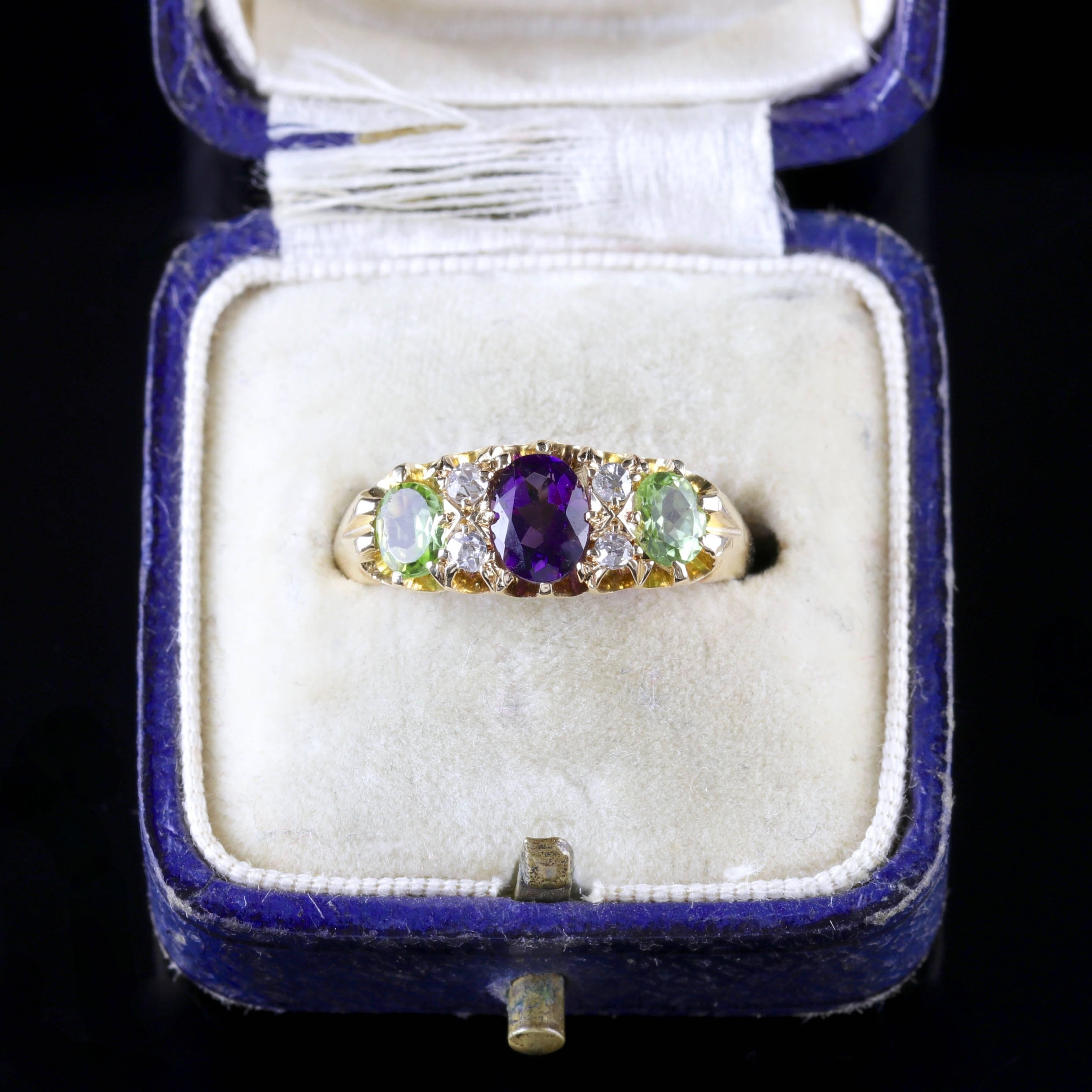 Women's Antique Suffragette Ring in 18 Carat Gold Dated Birmingham, 1913 For Sale